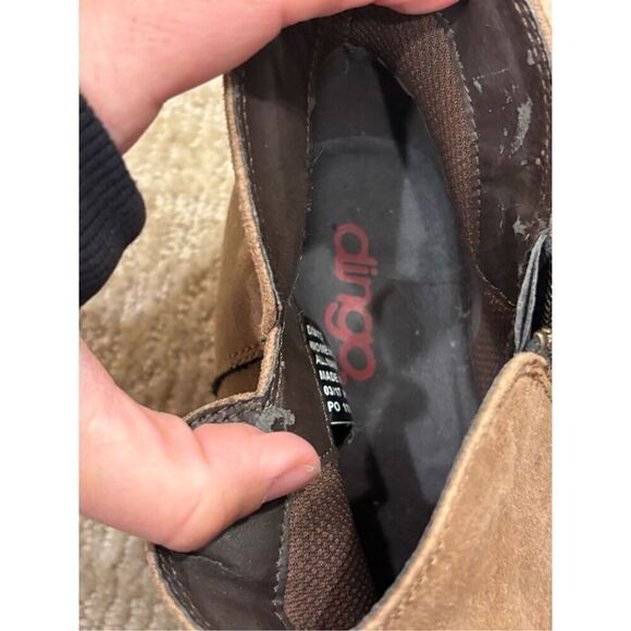 Dingo Women's Socorro Faux Leather Western Ankle Booties Tan Brown Size 8M - Picture 4 of 8